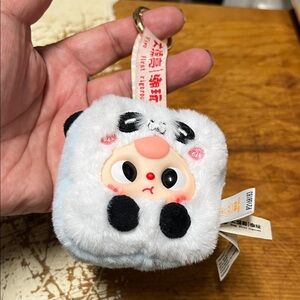 Baby three Panda Plush Keychain NWOT